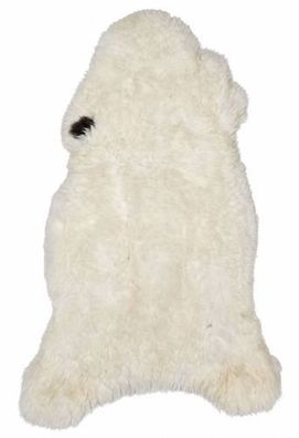 Schaffell Echt | Weiß-Creme, ca. 124 cm | Naturfell | Öko gegerbt