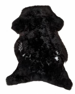 Schaffell Echt | Schwarzbraun, ca. 98 cm | Weichflor | Öko gegerbt