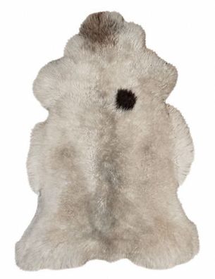 Schaffell Echt | Weiß-Grau-Braun, ca. 115 cm | Naturfell | Öko gegerbt