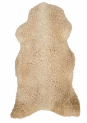 Schaffell Echt | Beige-Creme, ca. 125 cm | Naturfell | Öko gegerbt