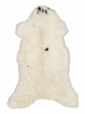 Schaffell Echt | Weiß-Creme, ca. 118 cm | Naturfell | Öko gegerbt