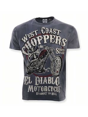 WCC West Coast Choppers T-Shirt El Diablo Blue
