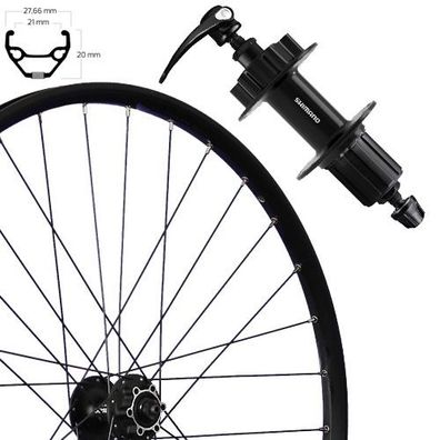 Hinterrad 28", Disc 6-Loch, schwarz, SE TAURUS 21, Aluminium, FH-QB400, Schnellspa