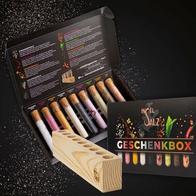 Gastgeschenk Manufakturgewürze 9 Röhrchen + Gewürzständer special Edition