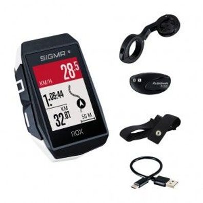 Sigma Fahrradcomputer Rox 11.1 Evo HR Set weiÃŸ