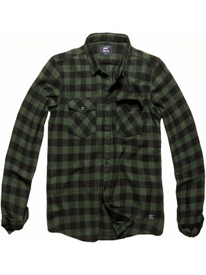 Vintage Industries Karo-Hemd Harley Shirt Green Check - Harley