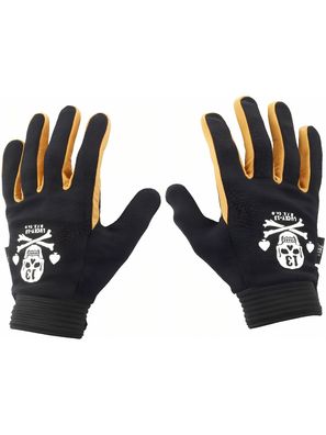 Lucky 13 Lederhandschuhe L13 Pirate Skull Gloves - Bl/Cg Black