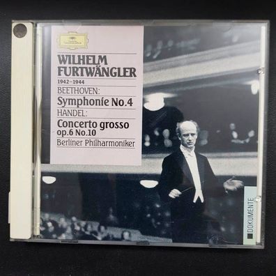 Wilhelm Furtwängler beethoven no 4 / handel concerto grosso VG+/VG+ (CD Album)