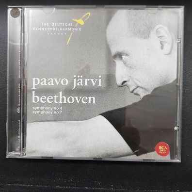 PAAVO JÄRVI beethoven sympony 4 & 7 EX/EX (CD Album, Klassik)