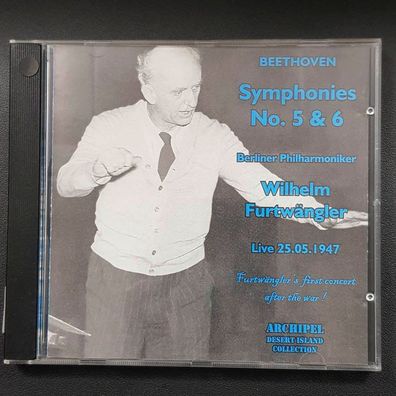 Wilhelm Furtwängler beethoven symphonies 5 & 6 VG+/EX (CD Album, Klassik)