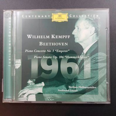 Wilhelm KEMPFF beethoven piano concerto 5 / sonata op 106 EX/EX (CD Album)