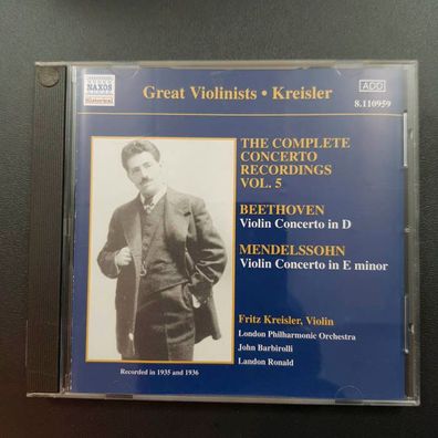 FRITZ Kreisler the complete concerto recordings vol. 5 NM/EX (CD Album, Klassik)