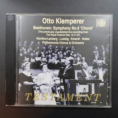 OTTO Klemperer beethoven symphony no 9 VG+/VG+ (CD Album, Klassik, Testament)