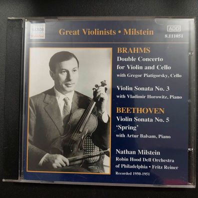NATHAN Milstein brahms double / beethoven sonata 5 NM/EX (CD Album, Klassik)