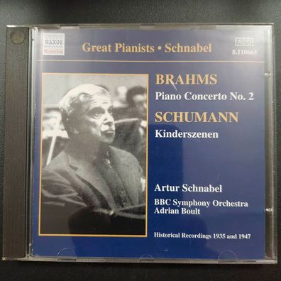 ARTUR Schnabel brahms piano conc 2 / schumann kinderszenen NM/EX (CD Album)