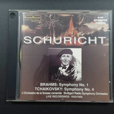 CARL Schuricht brahms symph 1 / tschikovsky symph 4 EX/EX (CD Album, Klassik)