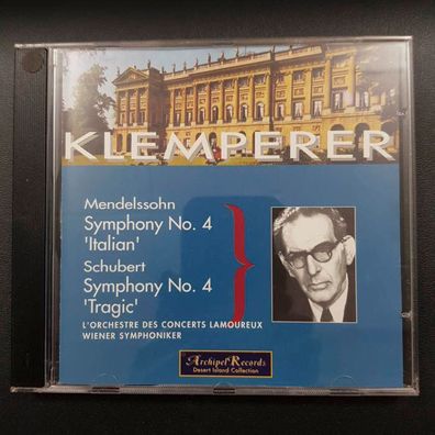 OTTO Klemperer mendelssohn symph. 4 / schubert symph. 4 EX/EX (CD Album)