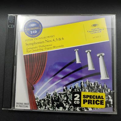 Sanderling / Mravinsky tschaikowsky symph. 4, 5 & 6 EX/EX (2CD, Klassik, DG)