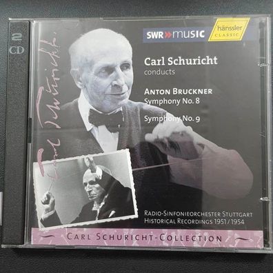 CARL Schuricht bruckner symphony 8 & 9 NM/EX (2CD, Klassik, Hänssler Classic)