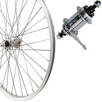 Hinterrad 26" Rücktritt silber, Kasten-Alu, RBN. Zub., Roland, 808188