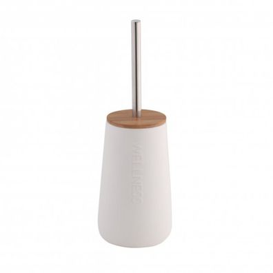 Bonja Wellness WC-Bürste mit Edelstahlgriff & Bambusdeckel - ø11,5 x 35 cm