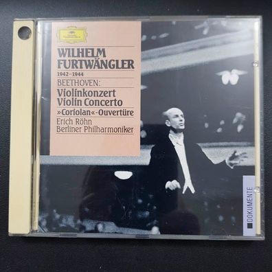 Wilhelm Furtwängler beethoven - violinkonzert UK VG+/VG+ (CD Album, Klassik, DG)