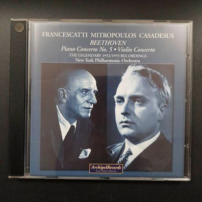 Casadesus / Francescatti beethoven piano & violin concertos EX/EX (CD Album)