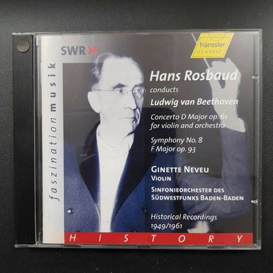 Ginette NEVEU hans rosbaud conducts beethoven NM/EX (CD Album, Klassik)