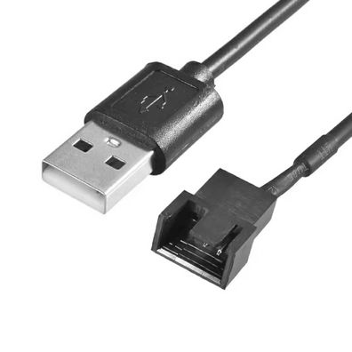 G38 USB 2.0 auf 3-Pin / 4-Pin Lüfter Adapterkabel 5V 50cm für PC Gehäuselüfter