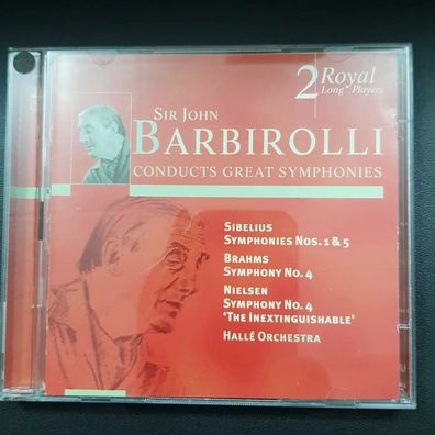 SIR JOHN Barbirolli conducts great symphonies / halle orchestra NM/EX (2CD)