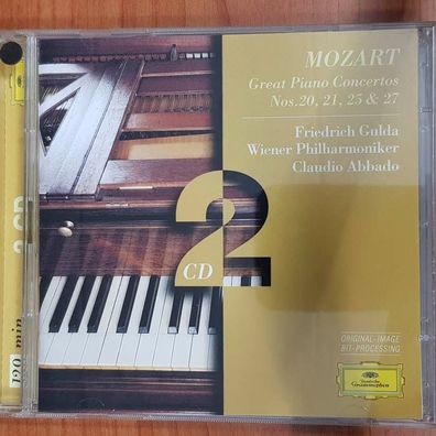Friedrich GULDA mozart great piano concertos 20, 21, 25, 27 NM/EX (2CD, Klassik)