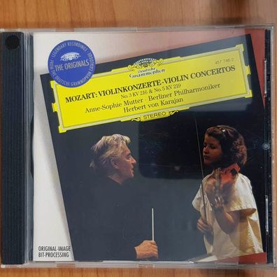 Herbert VON Karajan mozart violinkonzerte 3 & 5 NM/EX (CD Album, Klassik, DG)