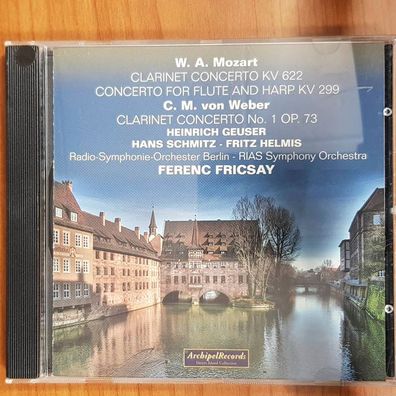 FERENC Fricsay mozart / weber clarinet concertos VG+/EX (CD Album, Klassik)