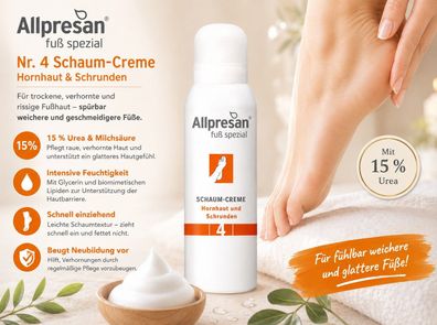 Allpresan Fuß spezial Nr. 4 Schaum-Creme Hornhaut & Schrunden 125 ml