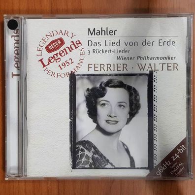 BRUNO WALTER gustav mahler das lied von der erde EX/EX (CD Album, Klassik)