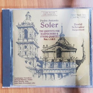 DAVID Schrader soler quintets for harpsichord & strings EX/VG+ (CD Album)
