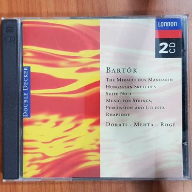 DORATI / MEHTA / ROGE bartok miraculous mandarin et al EX/EX (2CD, Klassik)