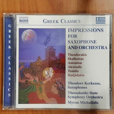 Theodore Kerkezos impressions for saxophone and orchestra EX/EX (CD Album)