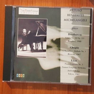 ARTURO Benedetti Michelangeli plays beethoven chopin liszt VG+/VG+ (CD Album)