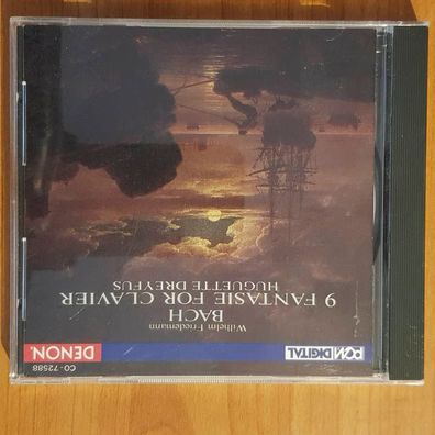 Huguette Dreyfus js bach 9 fantasie for clavier NM/EX (CD Album, Klassik, Denon)