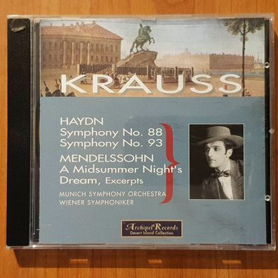 Clemens KRAUSS haydn smph 88, 93 / mendelssohn midsummer EX/EX (CD Album)
