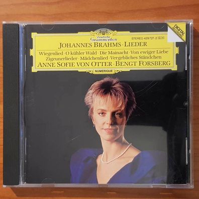 ANNE SOFIE VON OTTER johannes brahms lieder NM/EX (CD Album, Klassik, DG)