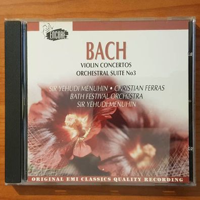 SIR YEHUDI Menuhin js bach violin concertos NM/EX (CD Album, Klassik, Encore)