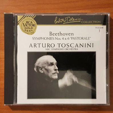 ARTURO Toscanini beethoven symphonies no 4 & 6 NM/EX (CD Album, Klassik)