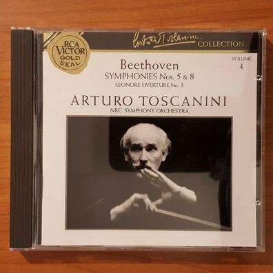 ARTURO Toscanini beethoven symphonies no 5 & 8 NM/EX (CD Album, Klassik)