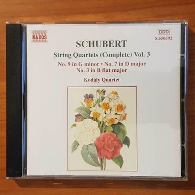 KODALY Quartet schubert string quartets vol. 3 NM/EX (CD Album, Klassik, Naxos)
