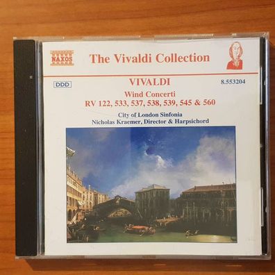 Nicolas Kraemer vivaldi wind concerti VG+/EX (CD Album, Klassik, Naxos)