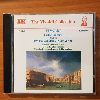 ROBERT Wallfisch vivaldi cello concerti vol. 2 EX/EX (CD Album, Klassik, Naxos)