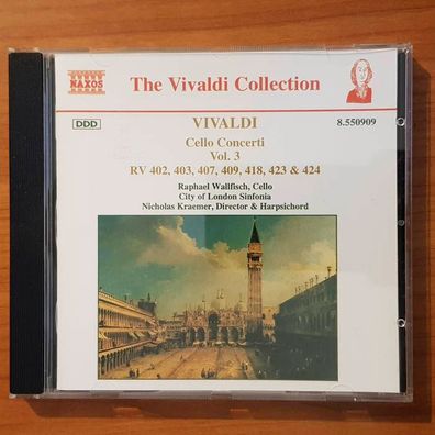 Raphael Wallfisch vivaldi cello concerti vol. 3 NM/EX (CD Album, Klassik, Naxos)