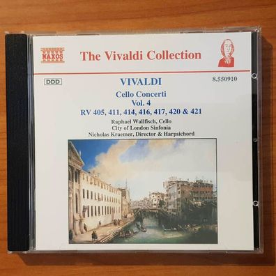 Raphael Wallfisch vivaldi cello cocnerti vol. 4 NM/EX (CD Album, Klassik, Naxos)
